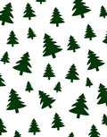 Evergreen Forest Silhouette Scattered Trees Rug
