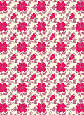 Crimson Floral Vines Repeat Rug