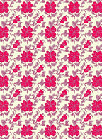 Crimson Floral Vines Repeat Rug
