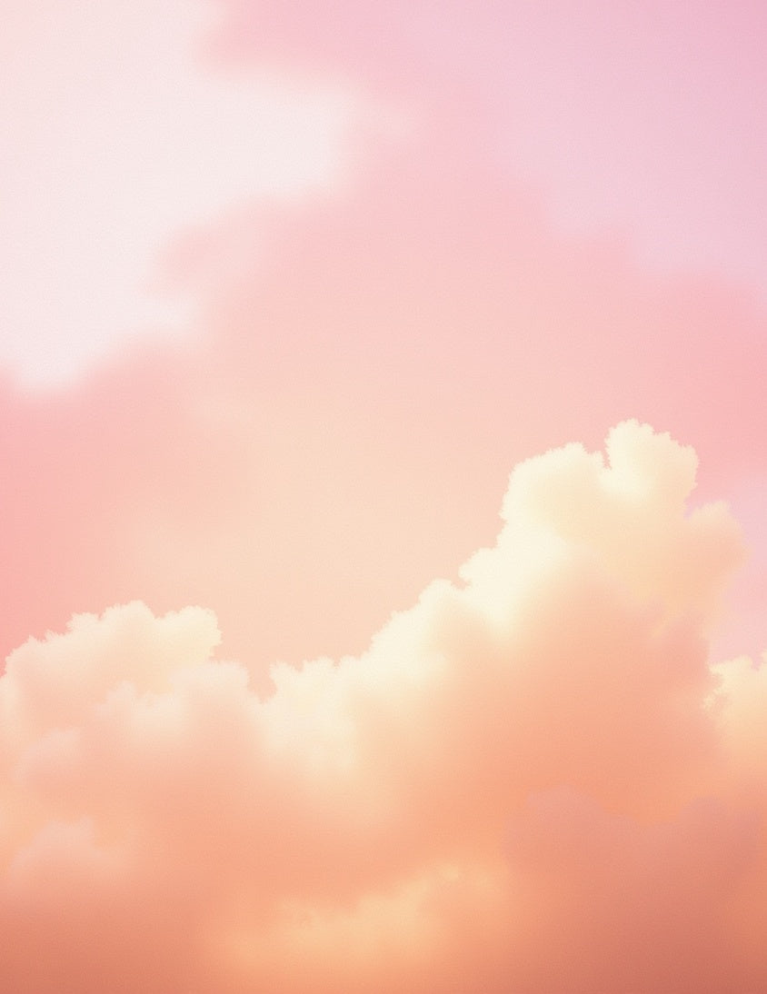 Dreamy Peach Cloudscape Sky Rug