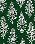 Emerald Green Ornate Floral Medallions Rug