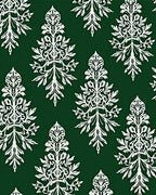 Emerald Green Ornate Floral Medallions Rug