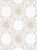 Minimalist Beige Floral Outline Rug