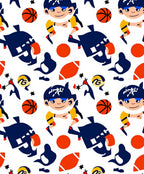 Kid's Sporty Action All Over Rug