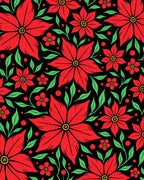 Crimson Bloom Lush Foliage Rug