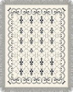 Cream Lace Symmetry Intricate Rug