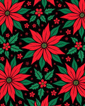 Bold Red Poinsettia Garden Rug