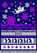 Midnight Blue Purple Snowflake Sleigh Ride Rug