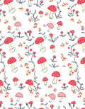 Whimsical Red Mushroom Garden Flora Rug