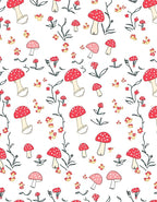Whimsical Red Mushroom Garden Flora Rug