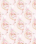 Soft Peach Swirl Abstract Textile Rug