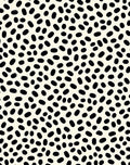 Minimalist Black Oval Speckled Cream Rug