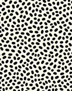 Minimalist Black Oval Speckled Cream Rug
