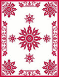 Crimson Floral Sunburst Arrangement Rug