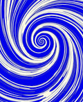 Electric Blue Cream Swirl Rug