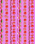 Red White Swirl Candy Stripes Rug