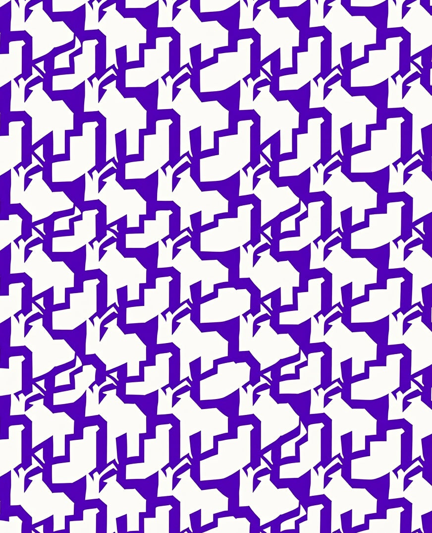 Bold Violet Modern Geometric Houndstooth Rug