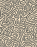 Organic Black Line Contour Rug