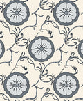 Cream and Grey Floral Vine Rug