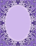 Lavendar Floral Art Nouveau Frame Rug