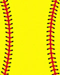 Bright Yellow Softball Stitch Runner Rug