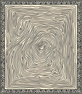 Abstract Black Swirl Cream Rug