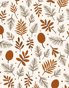 Earthy Autumn Leaf Scatter Rug