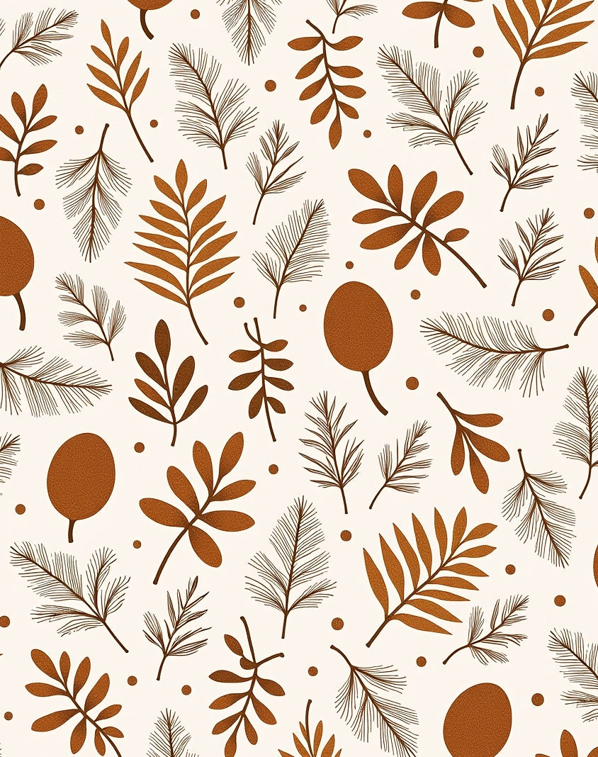 Earthy Autumn Leaf Scatter Rug