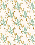 Soft Sage Golden Leafy Swirls Rug