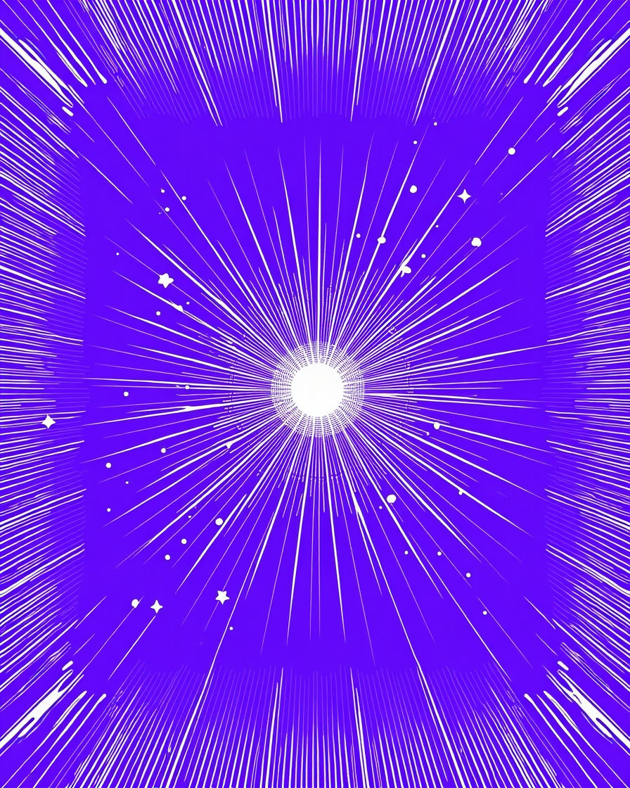 Vibrant Purple Burst Starry Field Rug