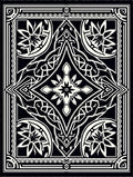 Black White Intricate Floral Diamond Rug