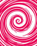 Vibrant Pink Swirl Vortex Rug
