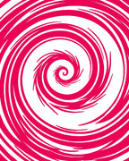 Vibrant Pink Swirl Vortex Rug