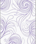 Elegant Lavender Swirl Line Art Rug