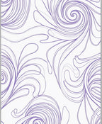 Elegant Lavender Swirl Line Art Rug