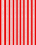 Bold Red White Vertical Stripe Dot Rug