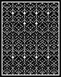 Black White Intricate Paisley Lattice Rug