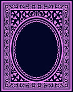 Ornate Pink And Navy Floral Arch Rug