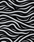 Monochrome Wavy Stripe Texture Rug