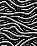 Monochrome Wavy Stripe Texture Rug