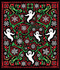 Festive Ghosts and Snowflakes Jolly Rug