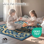 Abstract Beige Gray Brushstroke Splatter Rug