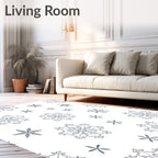 Winter Snowflake Collection Snowflakes Rug