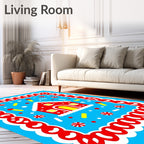 Red Gingerbread House Candy Land Rug