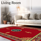 Crimson Gold Treble Clef Orchestra Rug