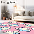 Pink Ghost Pals All-Over Rug