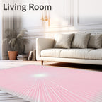 Soft Pink Radiant Burst Rug