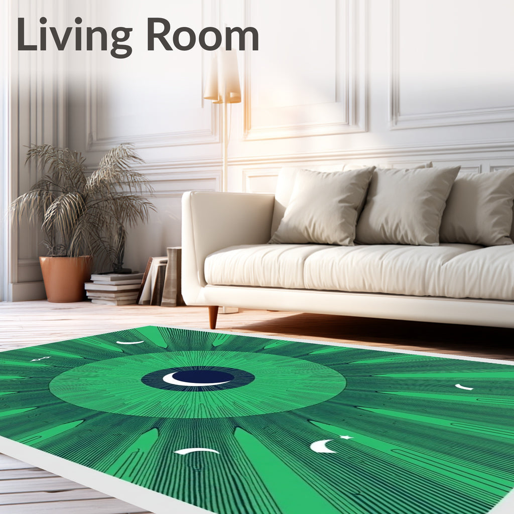 Emerald Green Celestial Eye Rug