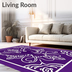 Majestic Purple Eagle Crest Artwork Rug