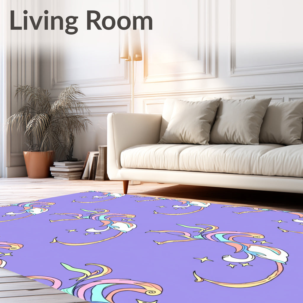 Pastel Swirl Unicorn Twirl Rug